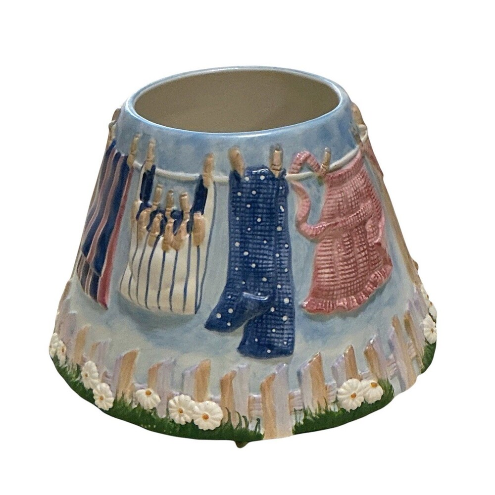 Yankee Candle Laundry Day Clothesline Outdoors Shade Topper Cermanic